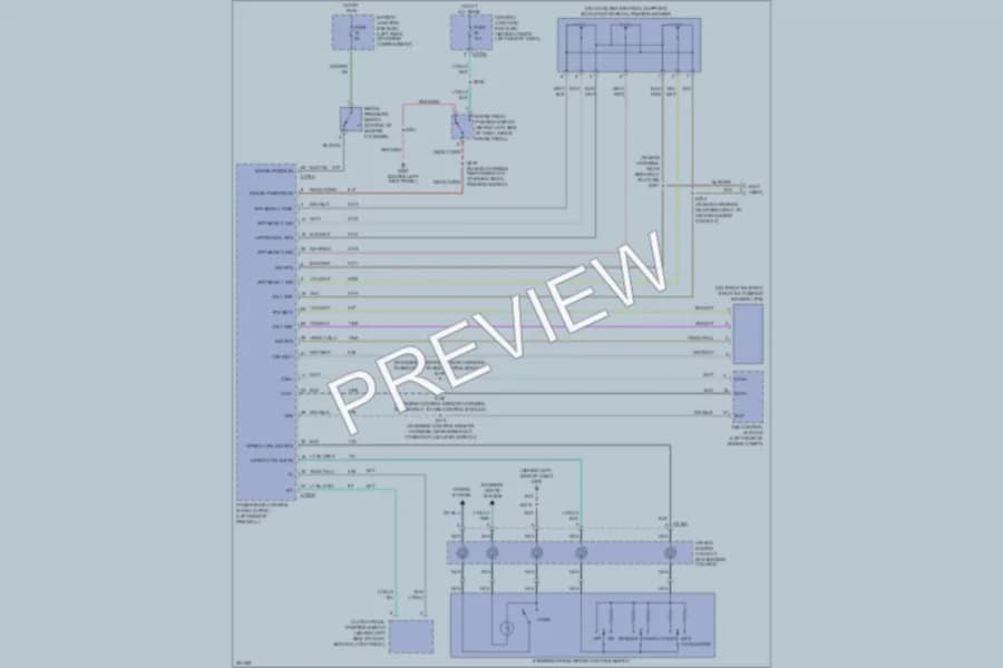 2007 Ford F250 Super Duty Cruise Control wiring diagram preview with protected circuit layout