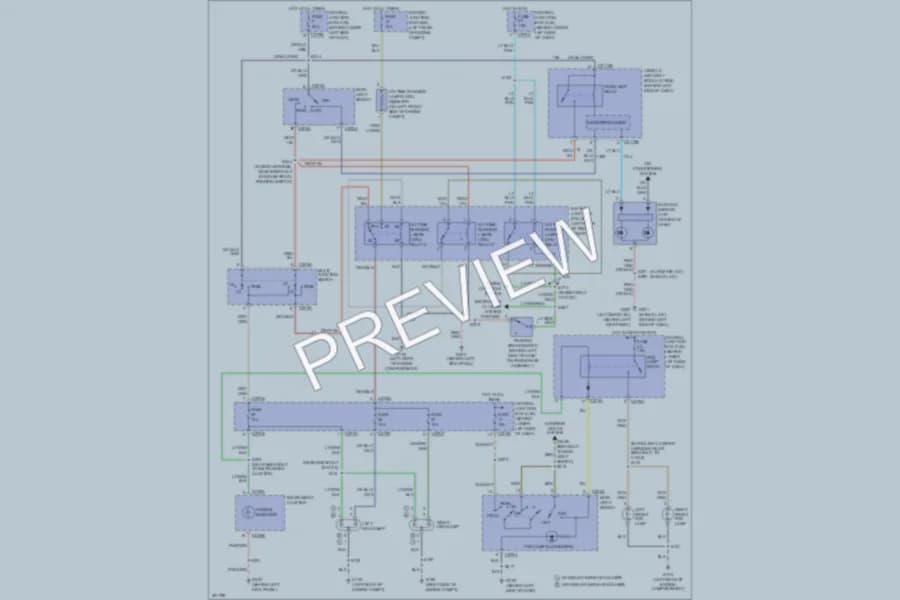 2007 Ford F250 Super Duty Headlights wiring diagram preview with protected circuit layout