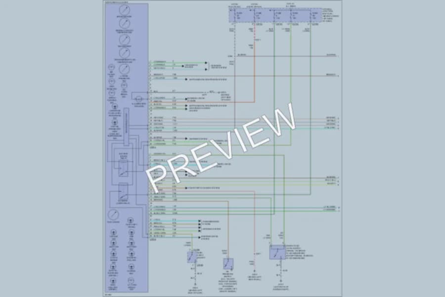 2007 Ford F250 Super Duty Instrument Cluster wiring diagram preview with protected circuit layout