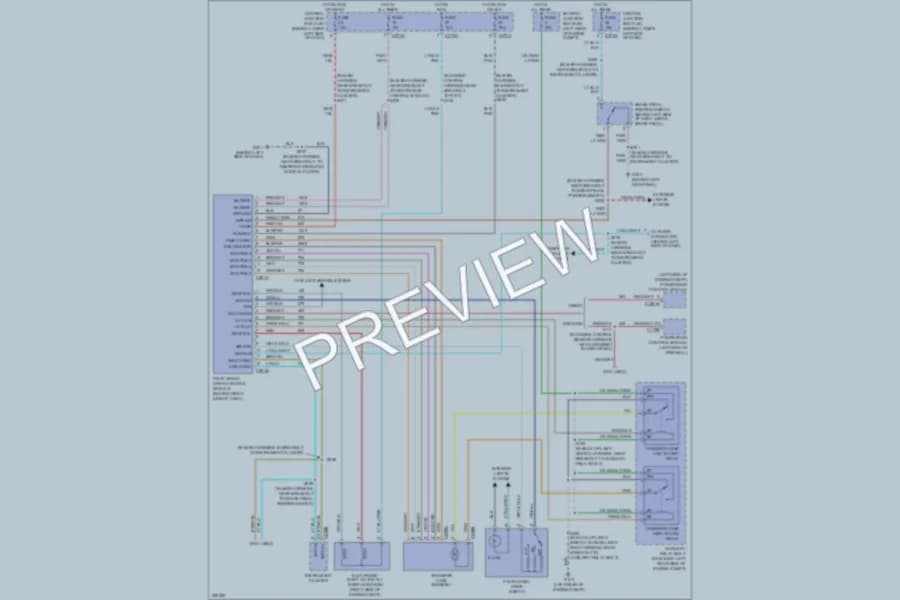 2007 Ford F250 Super Duty Transmission wiring diagram preview with protected circuit layout