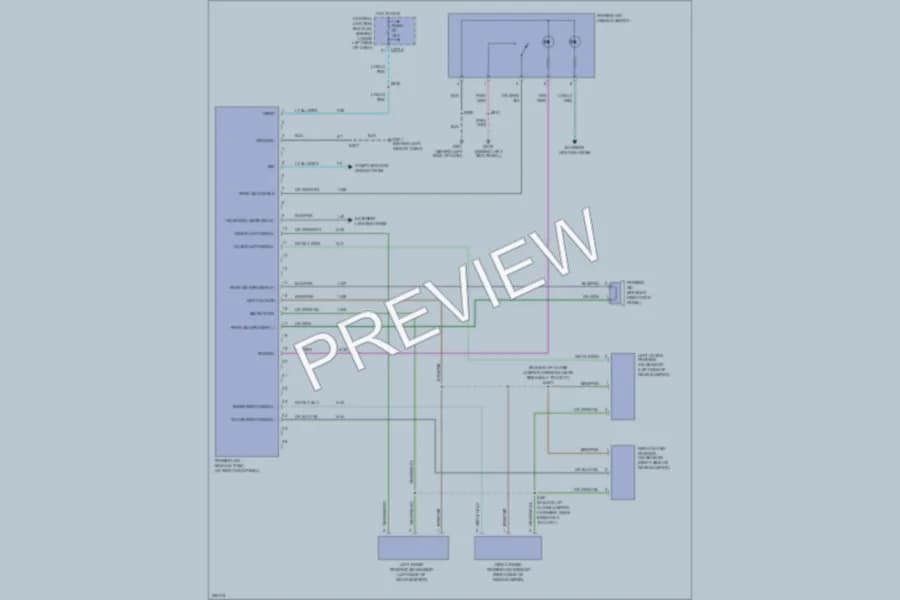 2007 Ford F350 Super Duty Navigation wiring diagram preview with protected circuit layout