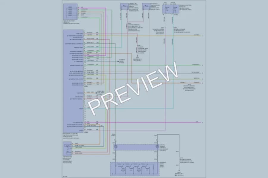 2007 Ford F550ChsCab Air Conditioning wiring diagram preview