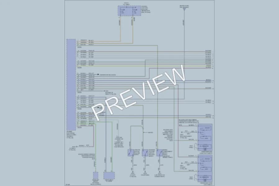 2007 Ford Focus Power Door Locks wiring diagram preview