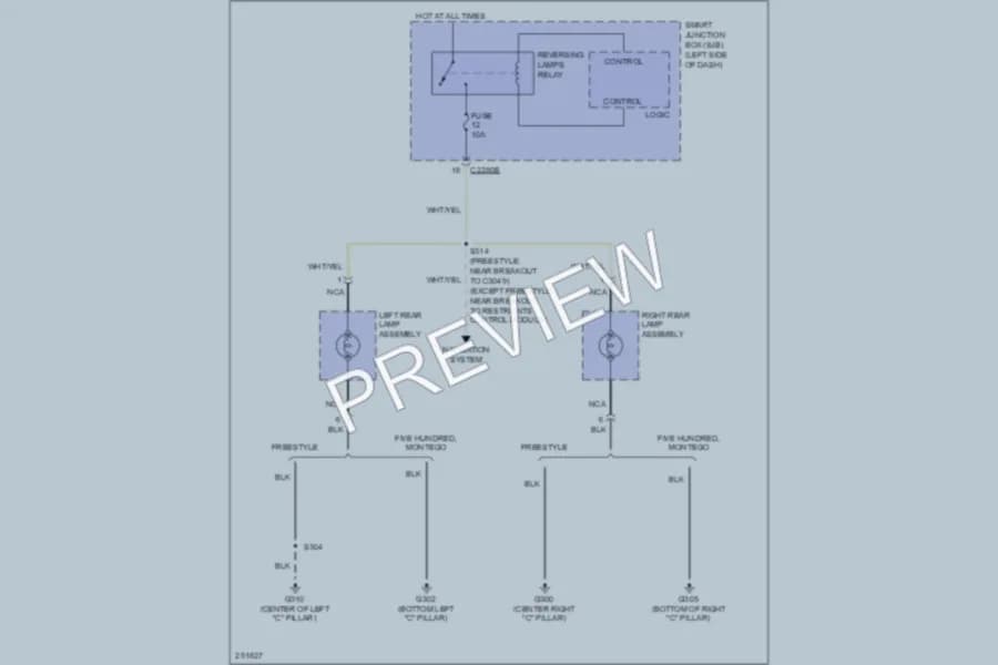 2007 Ford Freestyle Exterior Lights wiring diagram preview