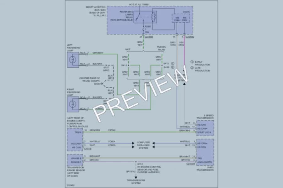 2007 Ford Fusion Exterior Lights wiring diagram preview