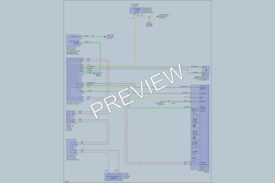 2007 GMC 1500 Hd Power Mirrors wiring diagram preview with protected circuit layout