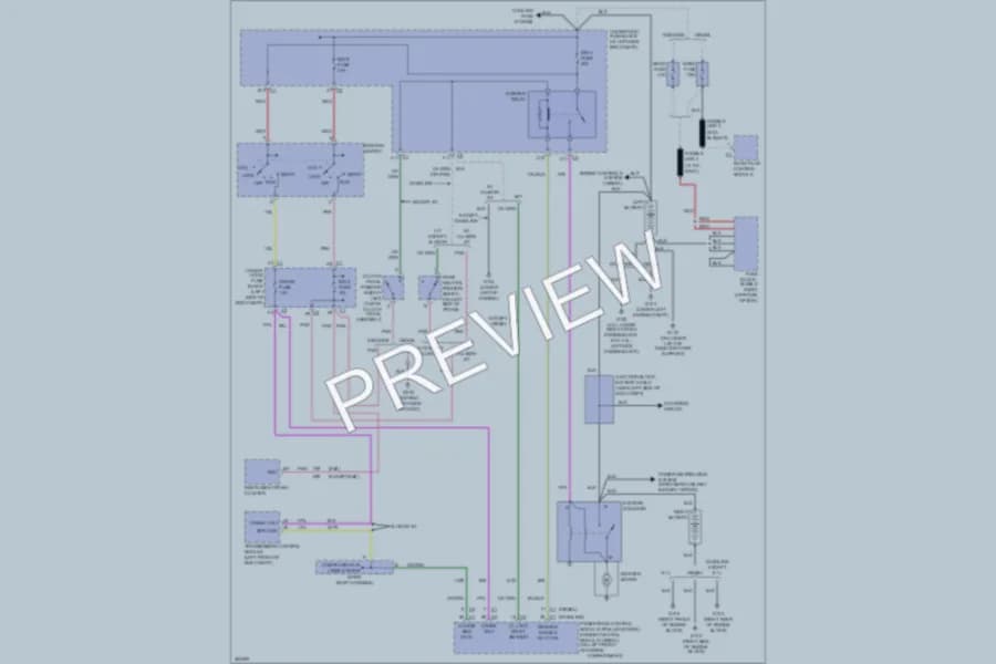 2007 GMC 3500 Starting Charging wiring diagram preview with protected circuit layout