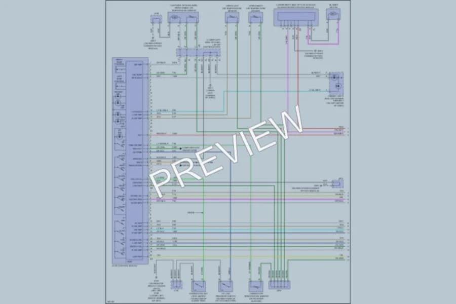 2007 GMC 3500 Hd Air Conditioning wiring diagram preview with protected circuit layout
