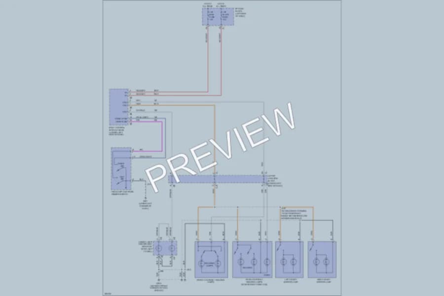 2007 GMC 3500 Hd Interior Lights wiring diagram preview with protected circuit layout
