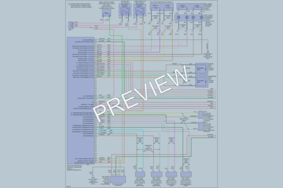 2007 GMC 3500 Hd Supplemental Restraints wiring diagram preview with protected circuit layout