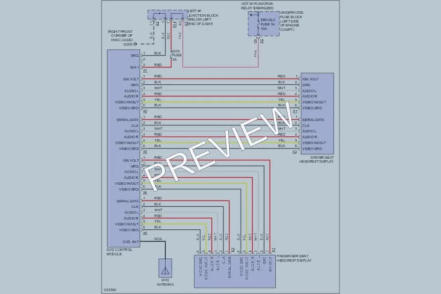 2007 GMC C1500YukonXL Radio wiring diagram preview
