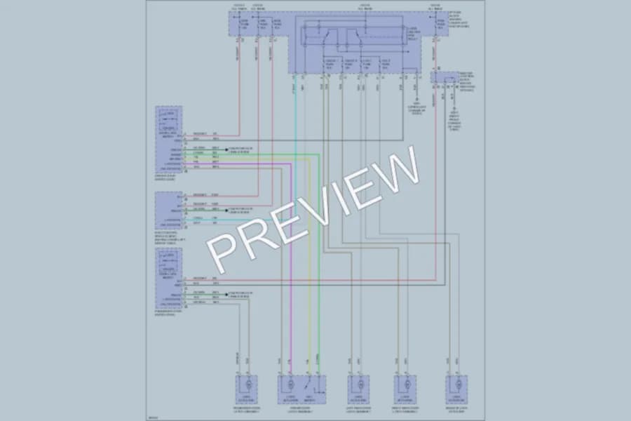2007 GMC K2500YukonXL Power Door Locks wiring diagram preview