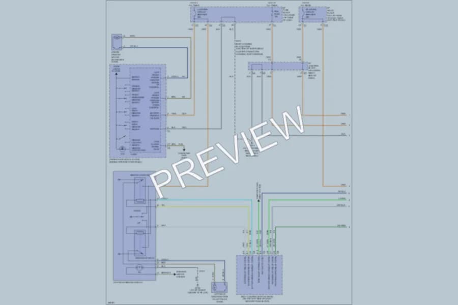 2007 HUMMER H2SUT Power Windows wiring diagram preview
