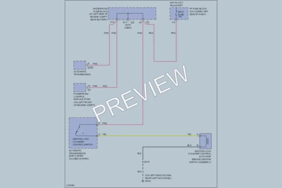 2007 HUMMER H2SUT Shift Interlock wiring diagram preview