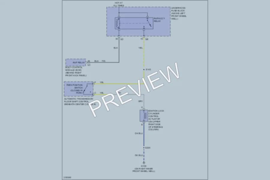 2007 HUMMER H3 Shift Interlock wiring diagram preview