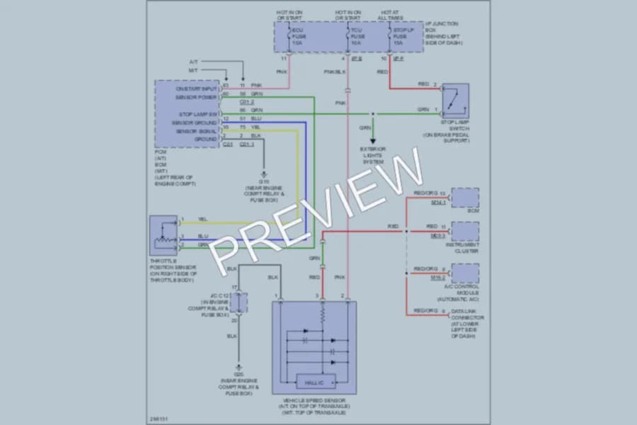 2007 Hyundai Accent Cruise Control wiring diagram preview