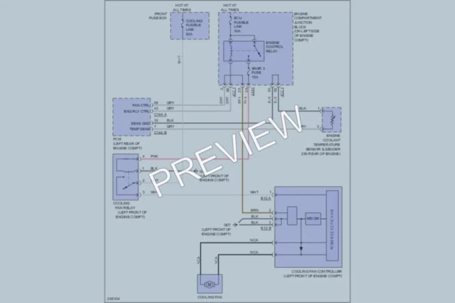 2007 Hyundai Azera Cooling Fan wiring diagram preview