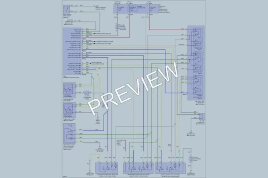 2007 Hyundai Elantra Power Door Locks wiring diagram preview