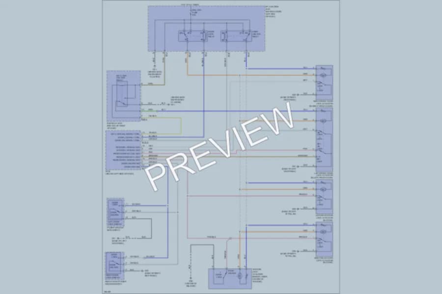 2007 Hyundai SantaFe Power Door Locks wiring diagram preview