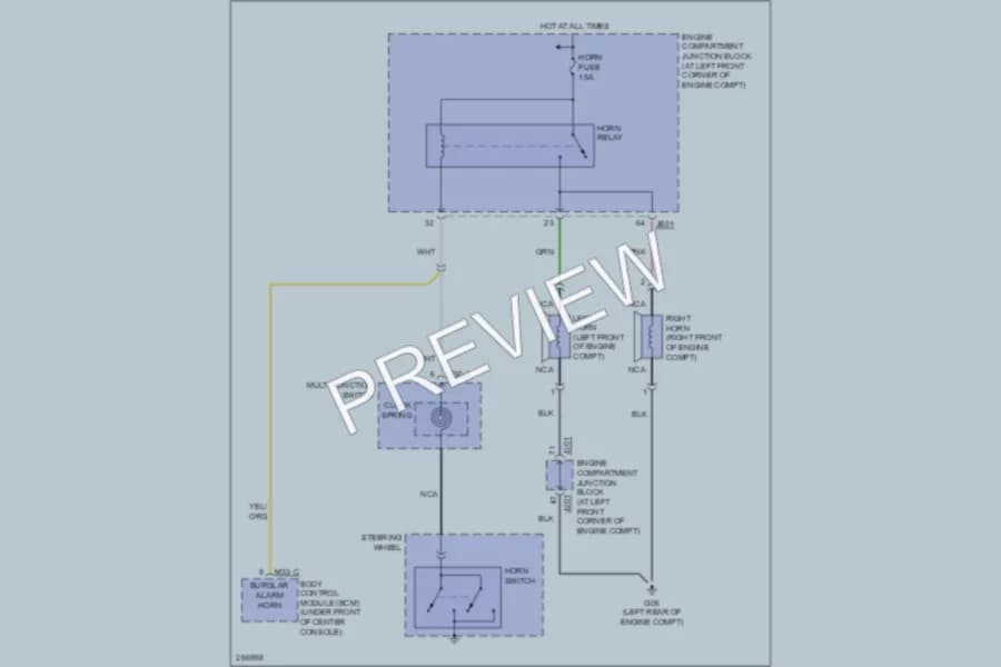 2007 Hyundai Sonata Horn wiring diagram preview