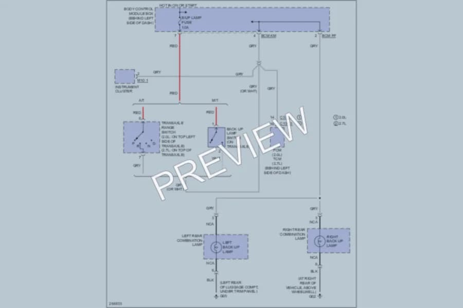 2007 Hyundai Tiburon Exterior Lights wiring diagram preview