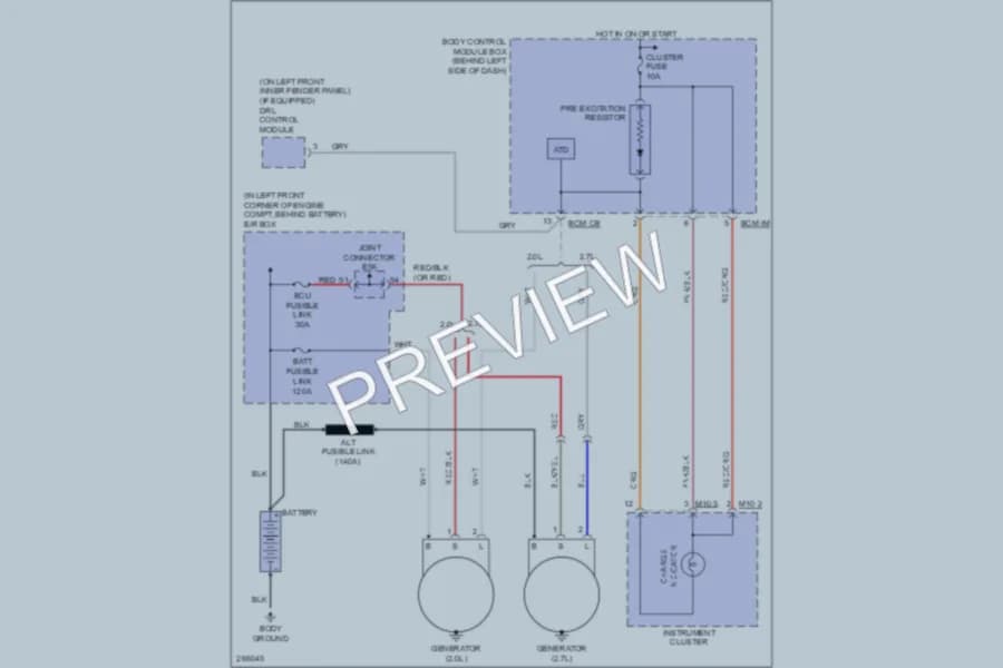 2007 Hyundai Tiburon Starting Charging wiring diagram preview