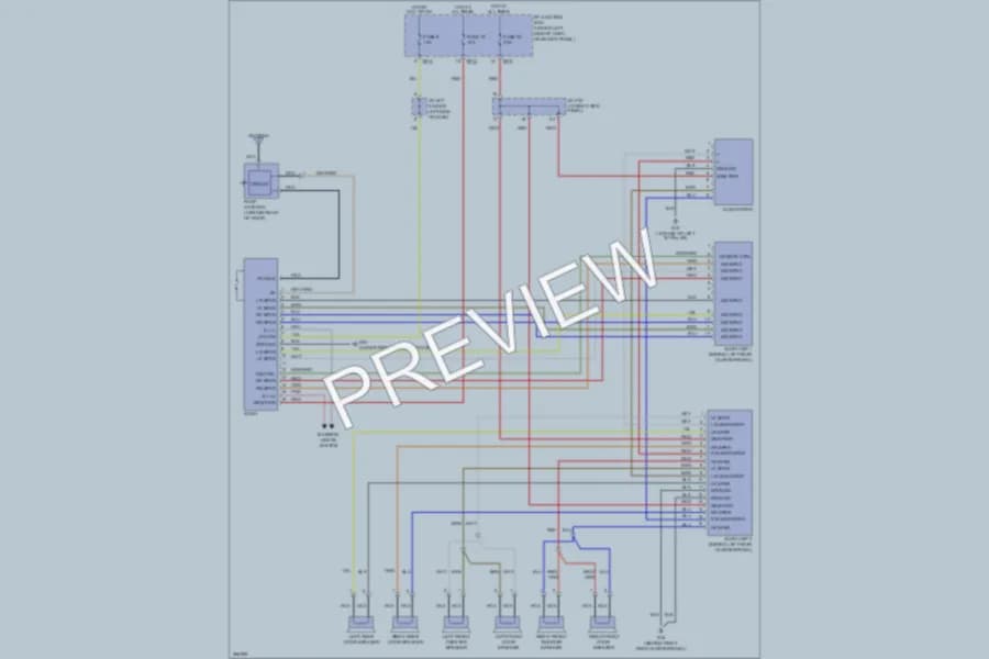 2007 Hyundai Tucson Radio wiring diagram preview