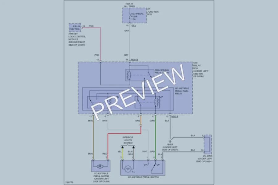 2007 Hyundai Veracruz Power Seats wiring diagram preview