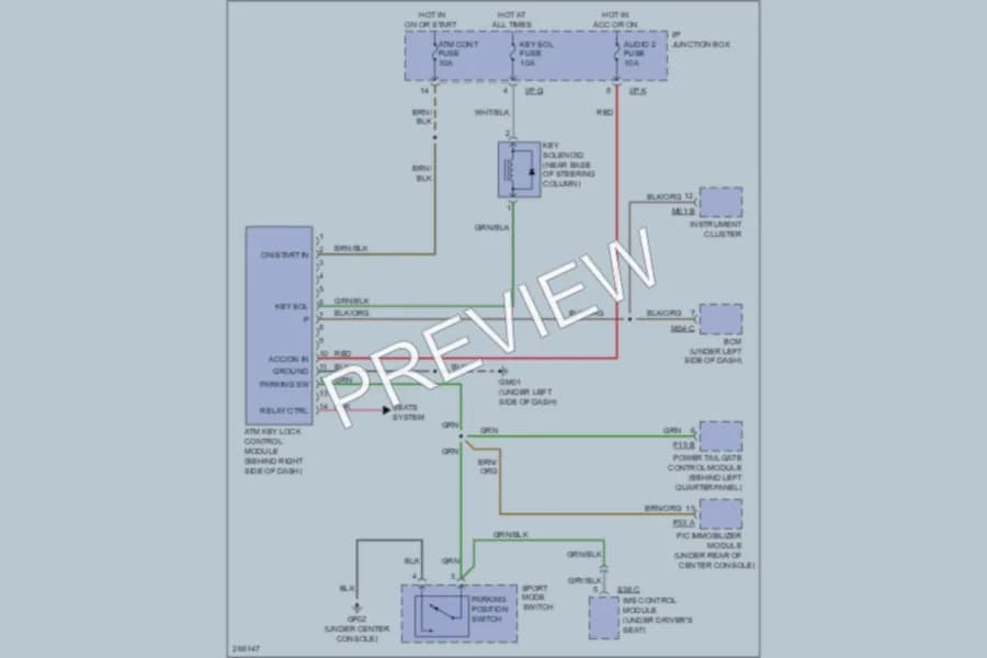 2007 Hyundai Veracruz Shift Interlock wiring diagram preview