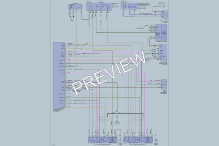 2007 Infiniti M35x Headlights wiring diagram preview