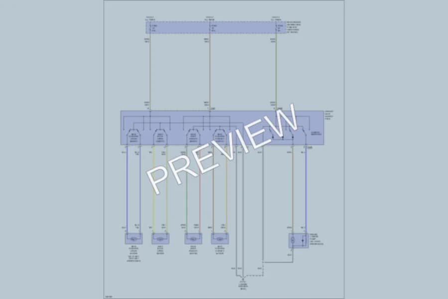 2007 Jaguar SType Power Seats wiring diagram preview