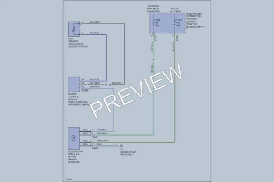 2007 Jaguar VandenPlas Cooling Fan wiring diagram preview