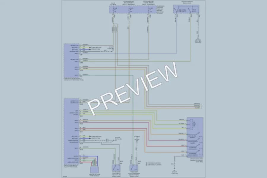 2007 Jaguar VandenPlas Power Door Locks wiring diagram preview
