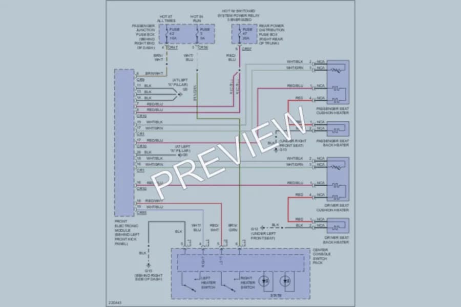 2007 Jaguar VandenPlas Power Seats wiring diagram preview