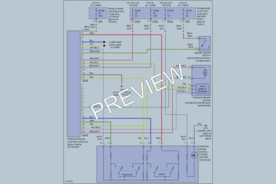 2007 Jaguar XJ8 Shift Interlock wiring diagram preview
