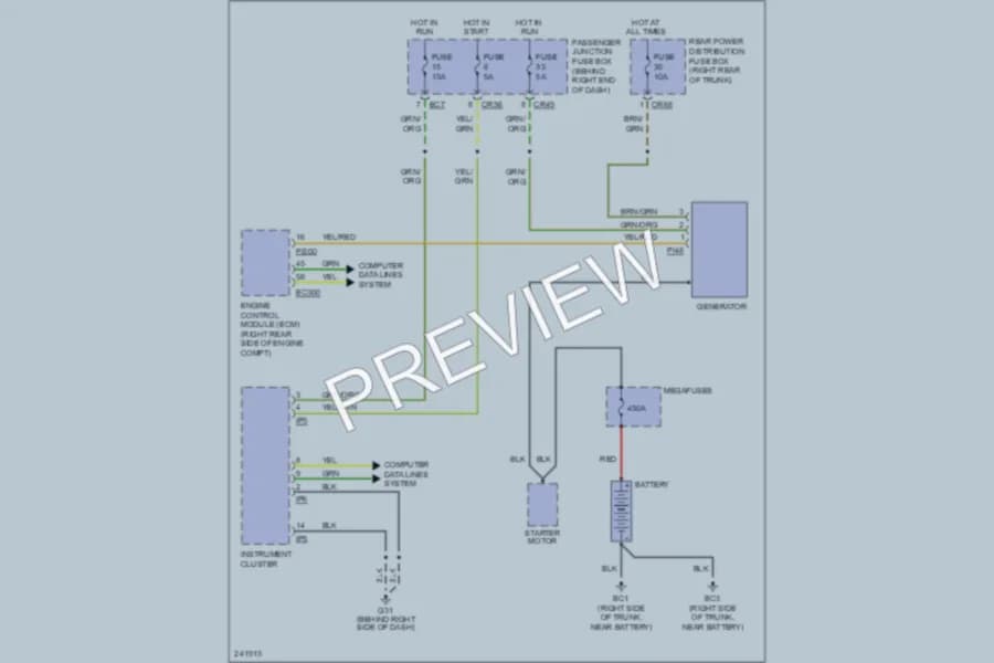 2007 Jaguar XJ8 Starting Charging wiring diagram preview