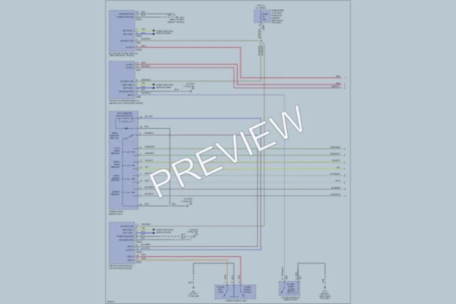 2007 Jaguar XJ8L Power Windows wiring diagram preview