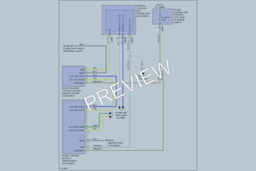 2007 Jaguar XK Cruise Control wiring diagram preview