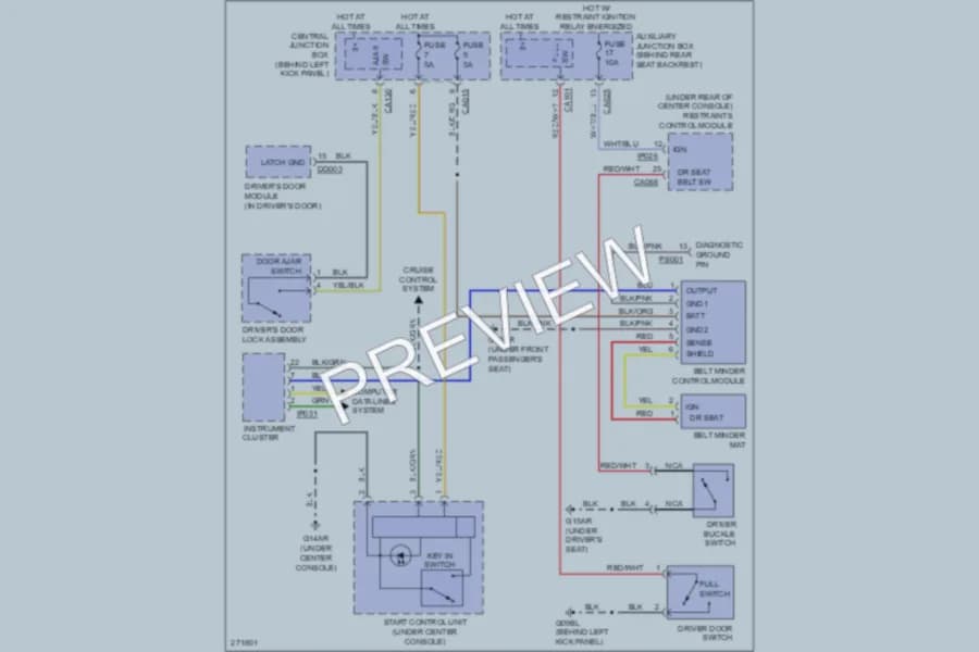 2007 Jaguar XK Warning Systems wiring diagram preview