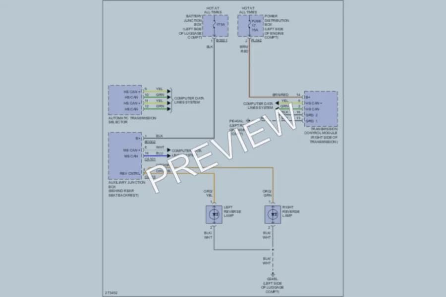 2007 Jaguar XKR Exterior Lights wiring diagram preview