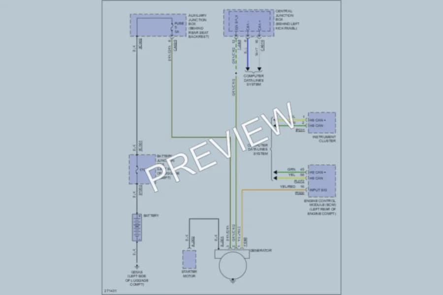 2007 Jaguar XKR Starting Charging wiring diagram preview