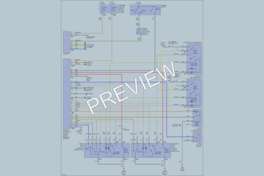 2007 Jaguar XType Power Door Locks wiring diagram preview