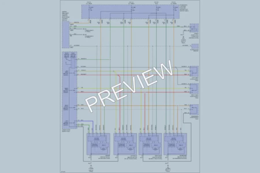 2007 Jaguar XType Power Windows wiring diagram preview