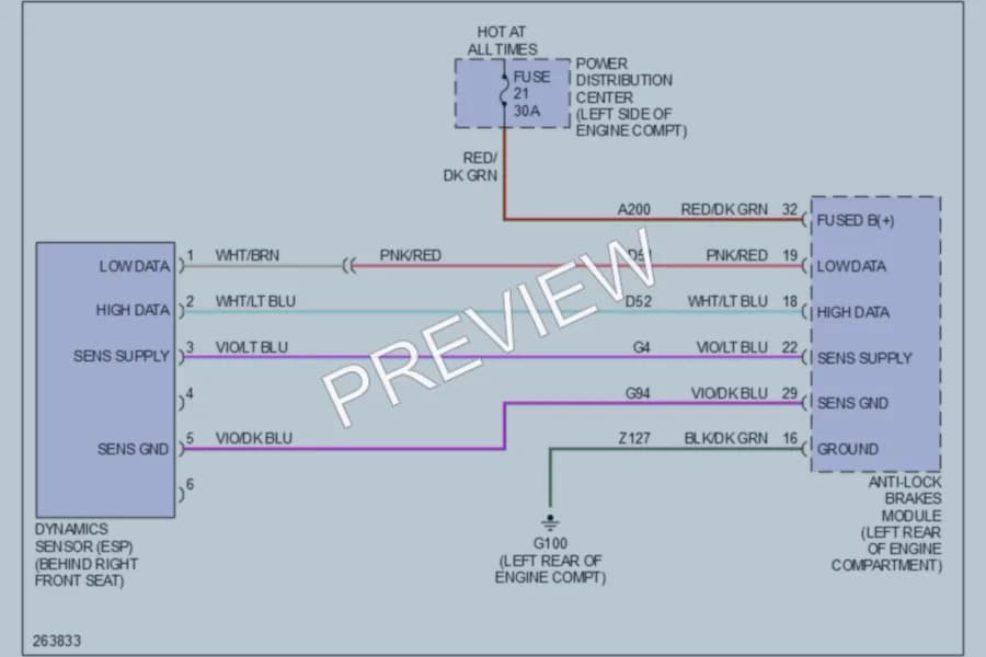 2007 Jeep Commander Electronic Power Steering wiring diagram preview