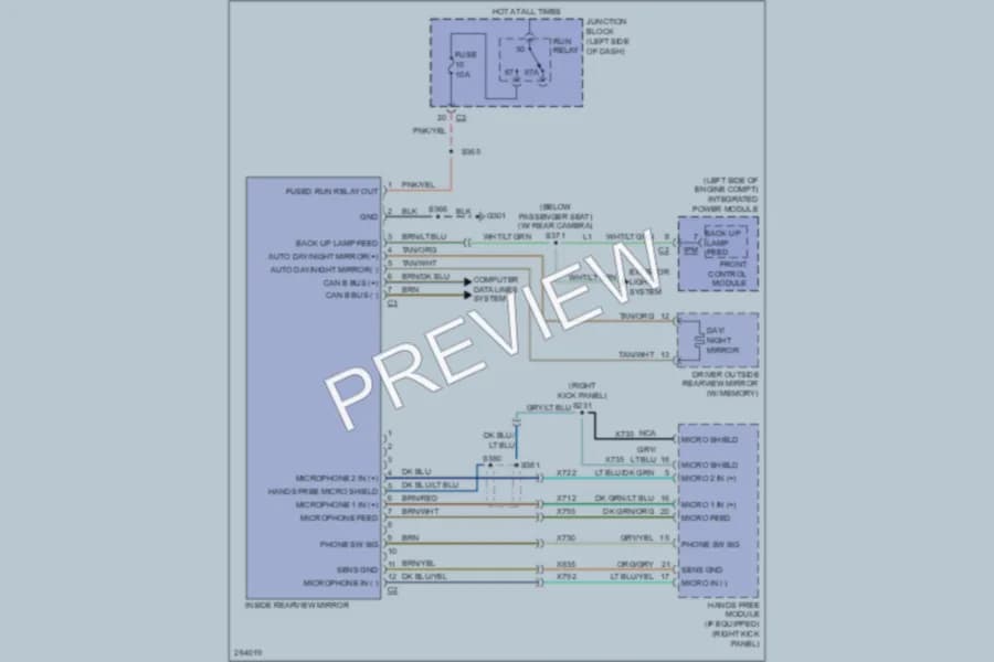 2007 Jeep Commander Power Mirrors wiring diagram preview