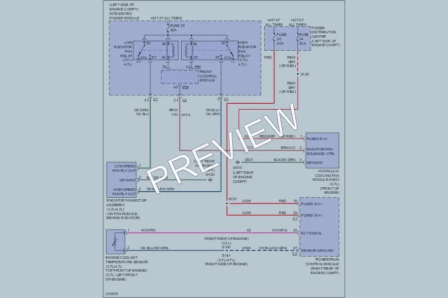 2007 Jeep GrandCherokee Cooling Fan wiring diagram preview