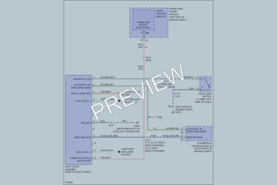 2007 Jeep GrandCherokee Shift Interlock wiring diagram preview