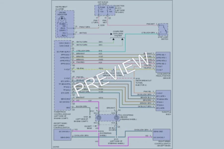 2007 Jeep Liberty Cruise Control wiring diagram preview