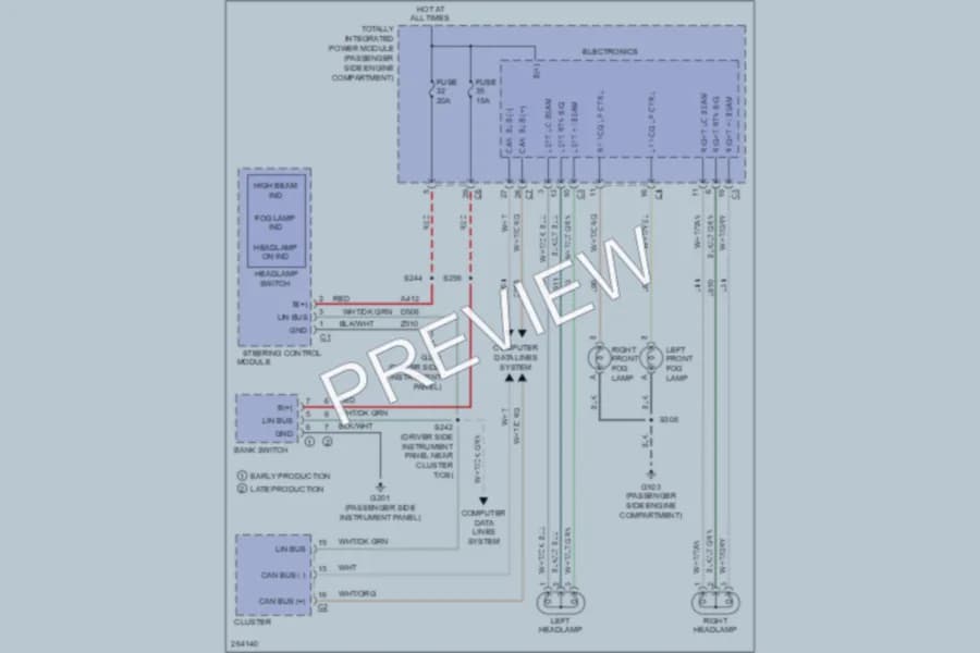 2007 Jeep Wrangler Headlights wiring diagram preview