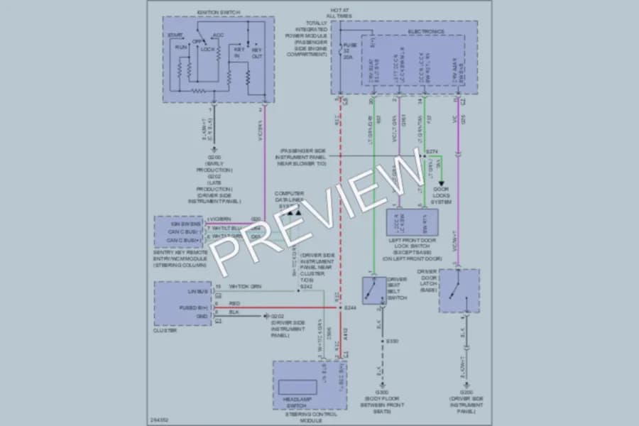 2007 Jeep Wrangler Warning Systems wiring diagram preview